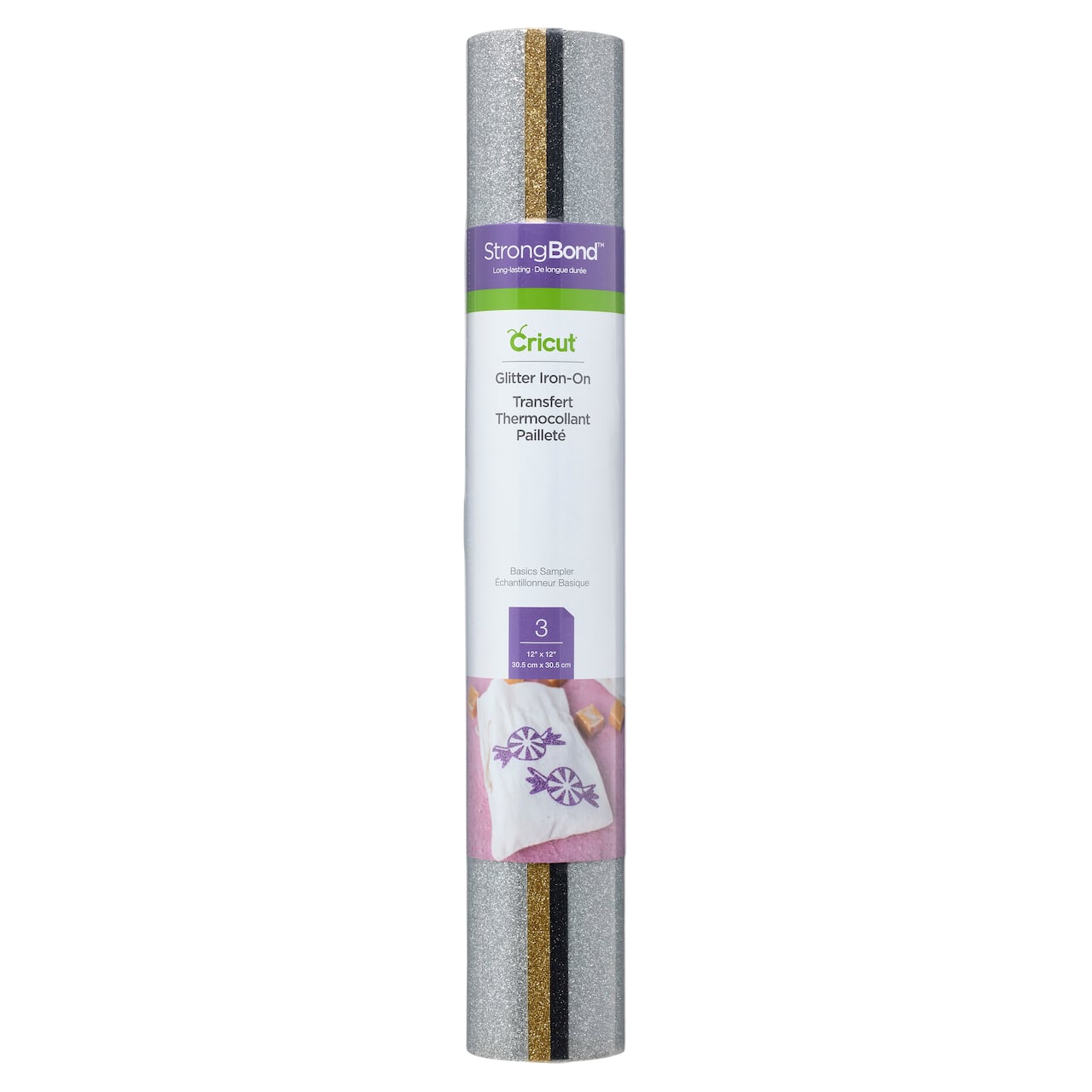 6 Packs: 3 ct. (18 total) Cricut® Glitter Iron-On Basics Sampler